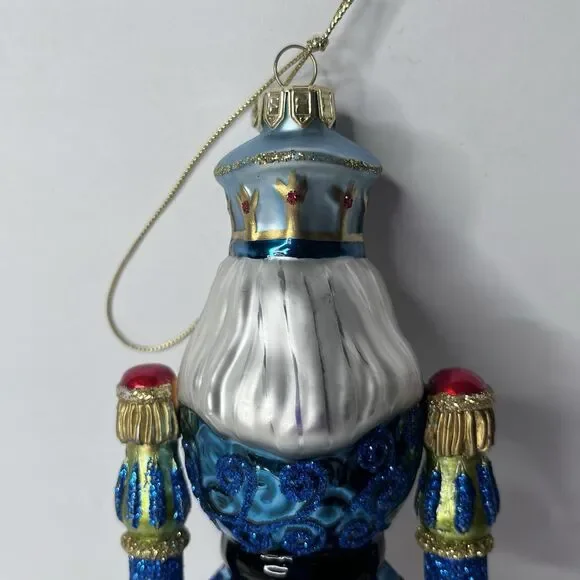 Fitz & Floyd Nutcracker 7” Glass Christmas Holiday Ornament Soldier - Picture 5 of 7